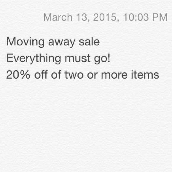 20% OFF OF TWO OR MORE ITEMS - Picture 1 of 1