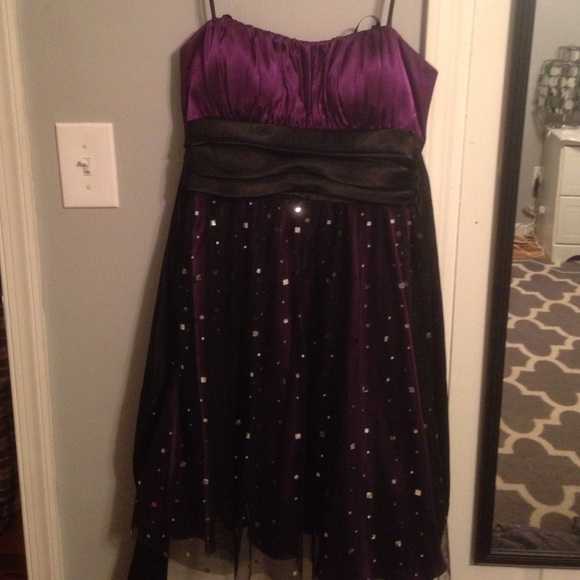 formal purple dress