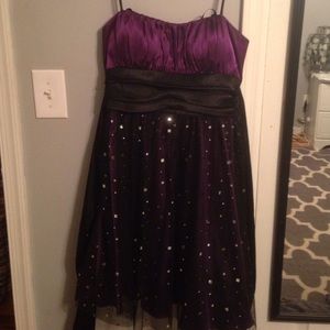 formal purple dress