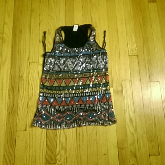 Cool sequin tank top.  2x junior size