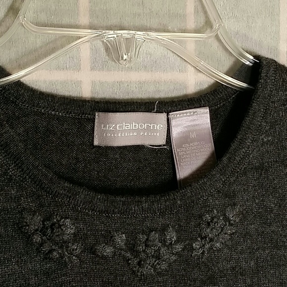 Liz Claiborne wool blend top sweater blouse