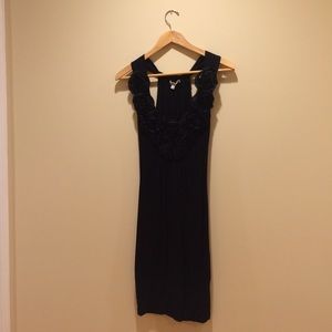 Black dress with flowers