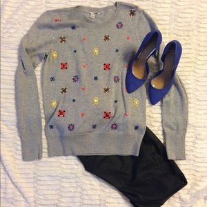 Halogen Beaded Sweater