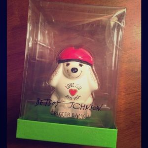NEW - Betsey Johnson - Paris Puppy - Critter Bank