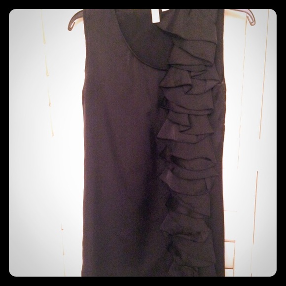Black Dress with Ruffle