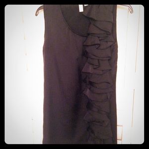 Black Dress with Ruffle
