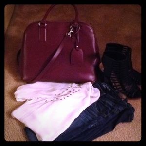 Express Textured Bowler Bag