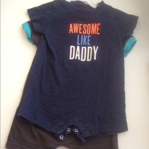 2 Carter's onesies w/shorts