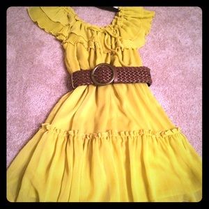 Yellow Ruffled Dress