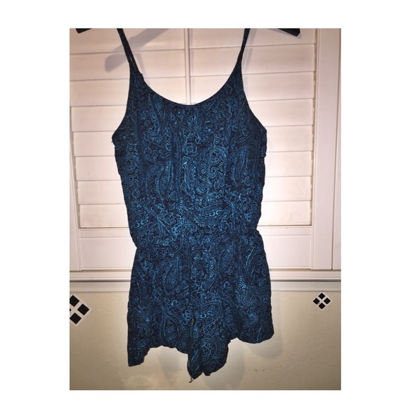Paisley Blue Romper