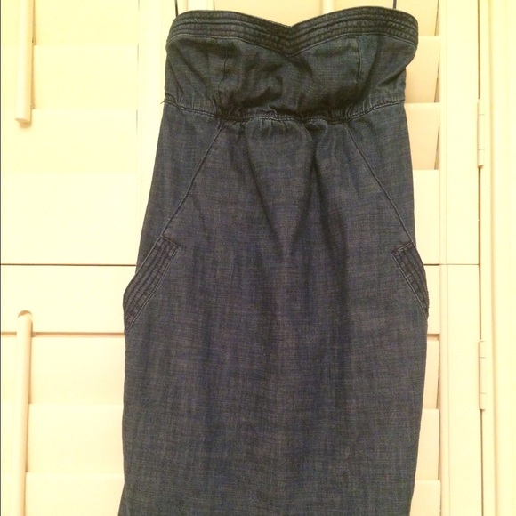Strapless, denim Dress