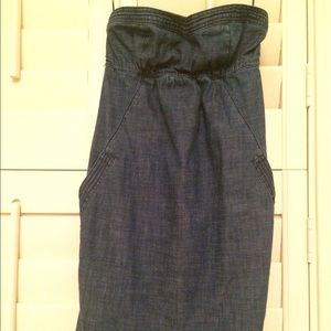 Strapless, denim Dress
