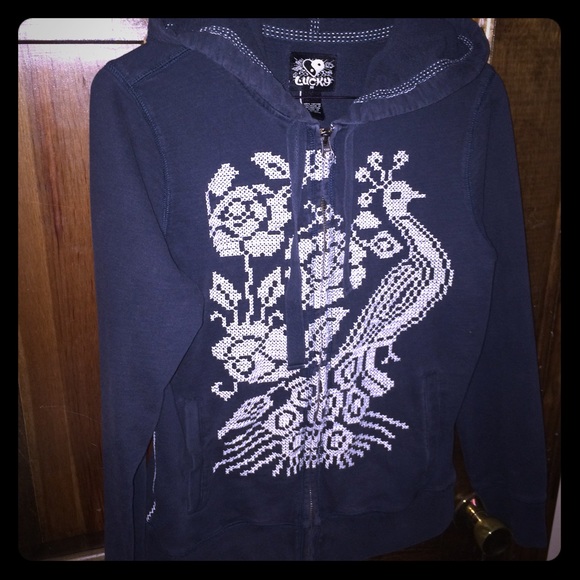 🐘Lucky Brand Peacock Zip Up🐘