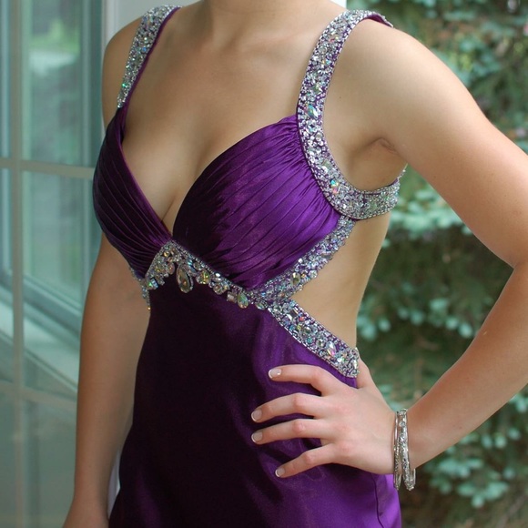 Dark purple prom dress