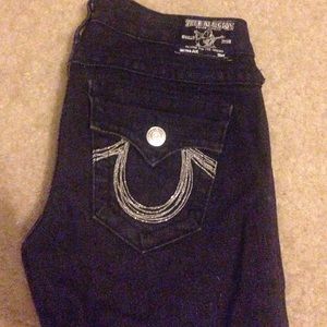 Black skinny True Religion jeans