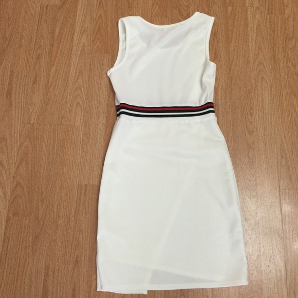 NWOT Asymmetrical-Elastic Waist Bodycon Dress - Picture 2 of 2