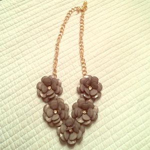 Gray Flower Necklace