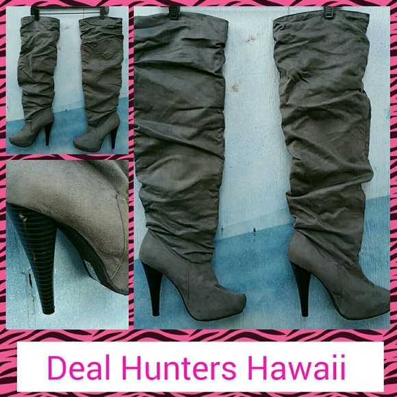Shoes - #104 Slouchy  knee boot size 8, heels is 5".