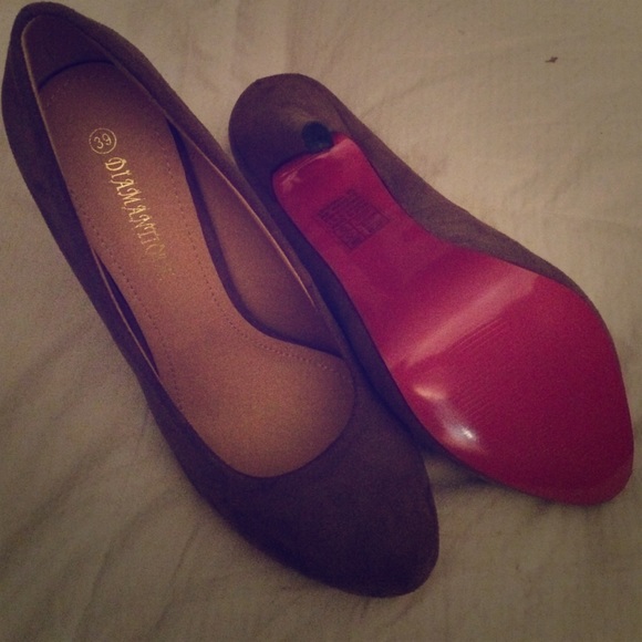 Camel Brown Suede Heels