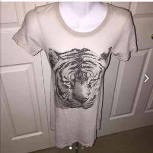 Wildfox nwot tiger tee small soft gray small