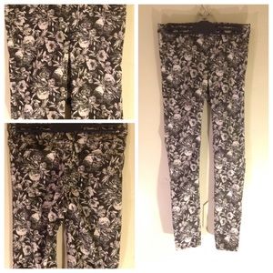 H&M flower print jeggings