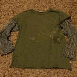 Okkies olive moose 2fr shirt 5t