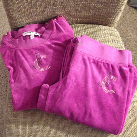 Juicy couture velour track suite set