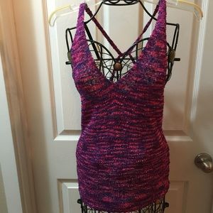NEW without tags. Sexy knit top 💖Pinks & purple💜