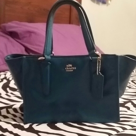 teal coach purse