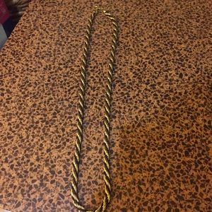💫💫💫Gold tone & black twisted rope chain