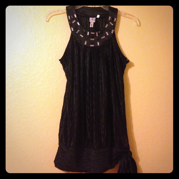 🚫SOLD 🚫 Black Silk Top