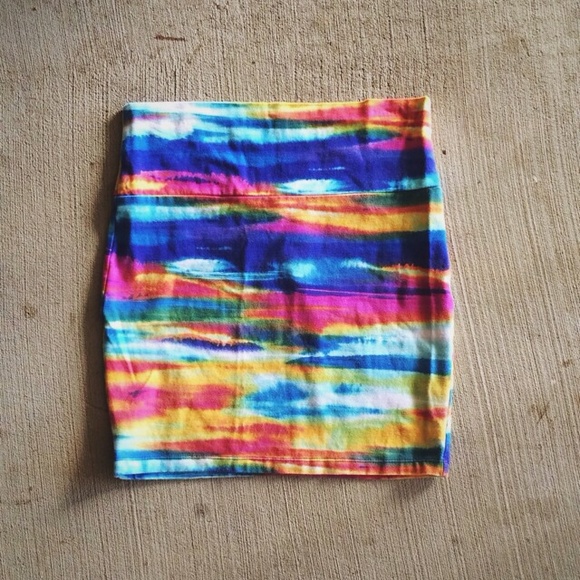 Charlotte Russe Tie Dye Print Skirt