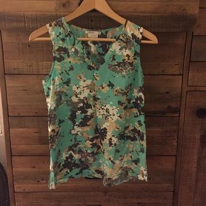 Teal multicolor sleeveless top