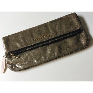 Victoria's Secret Gold Zipper Clutch