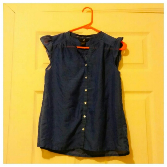 Blue sheer top