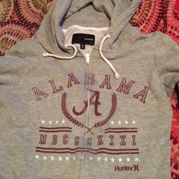 Hurley grey Alabama zip up hoodie