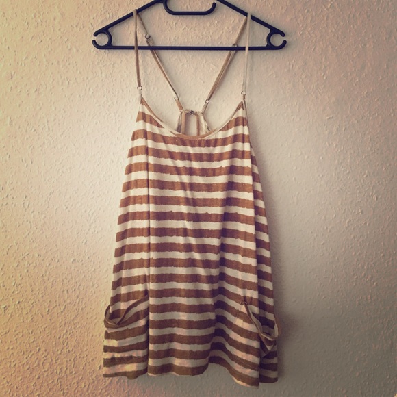 Cute striped spaghetti strap