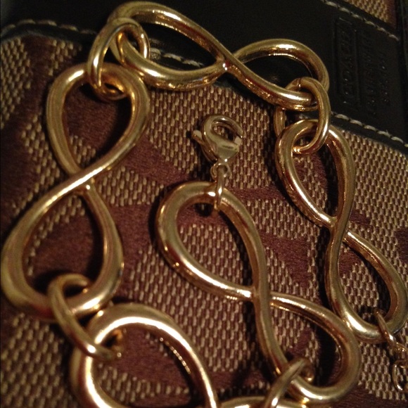 Gold tone infinity bracelet - Picture 2 of 2
