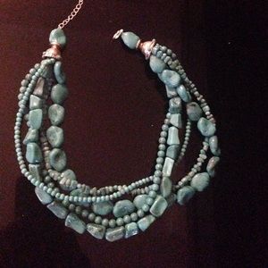 Short turquoise fashion necklace