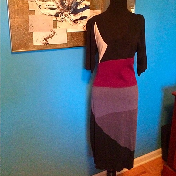 Mod Sweater Dress Black, Grey, Maroon