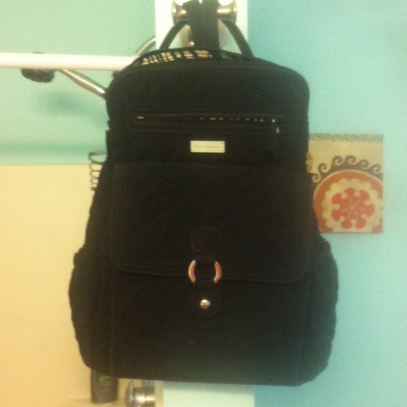 Vera Bradley black quilted backpack