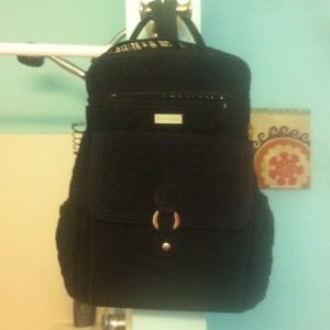Vera Bradley black quilted backpack