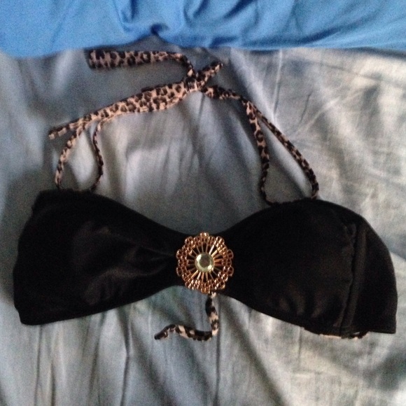 Small black swimsuit top