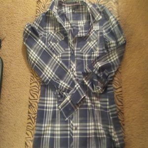 Banana Republic plaid blouse