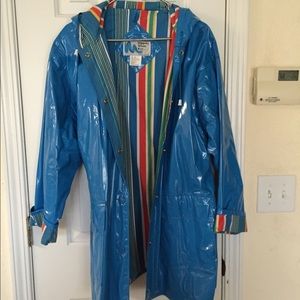 Blue rain coat!