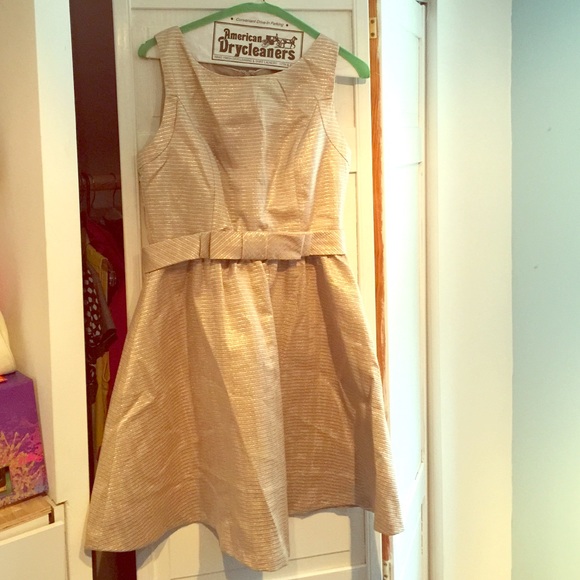 Lauren Conrad gold evening dress