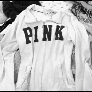 PINK Victoria secret half zip pull over ( xs )