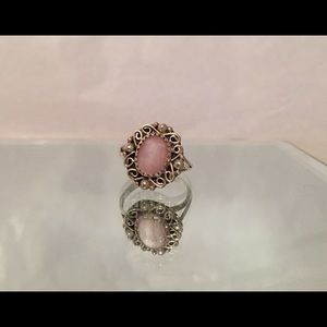 Pink Shell Silver Ring