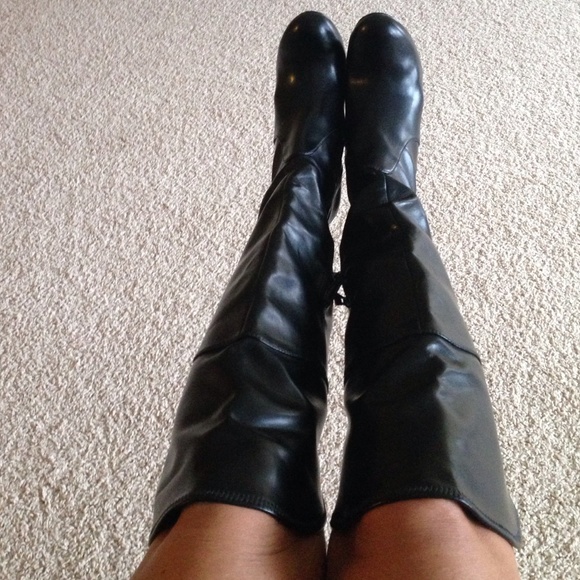 Guess Black Over the Knee Boots