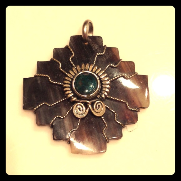 Bohemian Sterling Silver Gemstone pendant